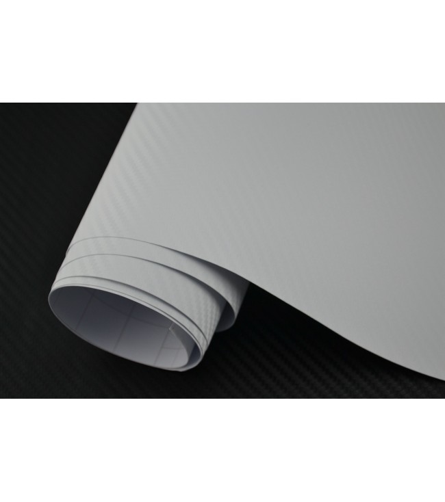 Kolfibervinyl film vit 3D (ARK)